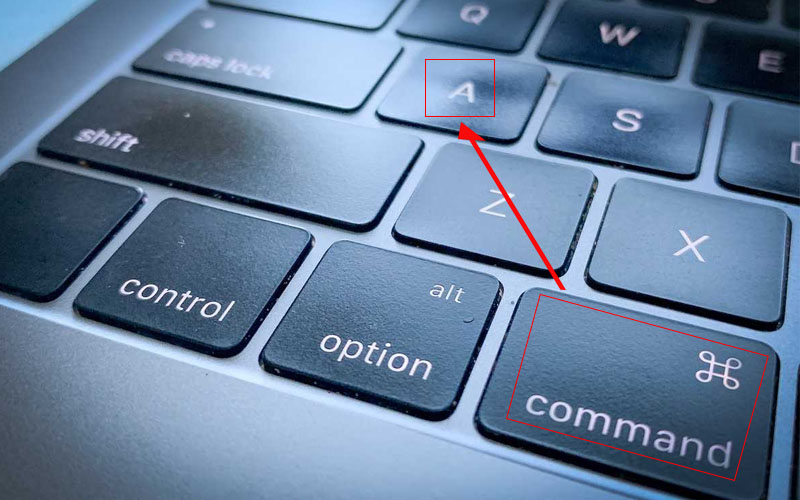 Sử dụng phím tắt để bôi đen văn bản trên MacBook